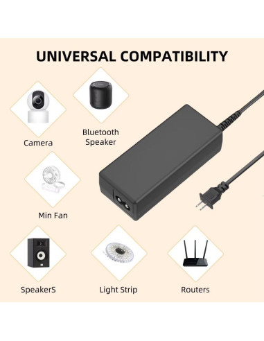 Adaptador de Corriente 15V 4A GVM DC-625-1530 para Luz LED
