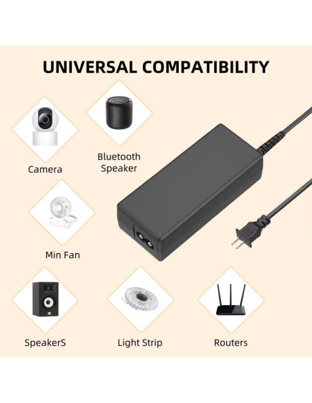 Adaptador de Corriente 15V 4A GVM DC-625-1530 para Luz LED