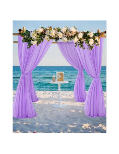 Tela Draping ShinyBeauty Lavanda 3 Paneles 6.1m para Boda