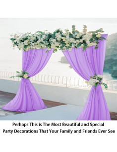 Tela Draping ShinyBeauty Lavanda 3 Paneles 6.1m para Boda 2