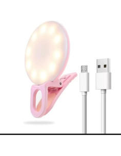 Luz de Selfie Recargable LED Shenzhen Weizhi Rosa 2