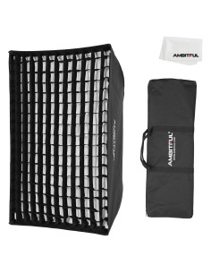 Softbox AMBITFUL 60x90cm con Wabengitter y Bolsa de Transporte
