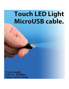 Cable MicroUSB LED VOLT PLUS TECH 1.52m Carga Rápida 5A 2