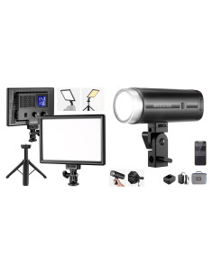 Luz Estroboscópica NEEWER Q200 200Ws con Panel LED 9"