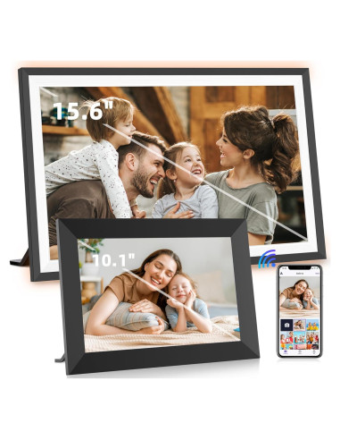 Paquete de 2 Marcos Digitales Frameo 10.1" y 15.6" WiFi