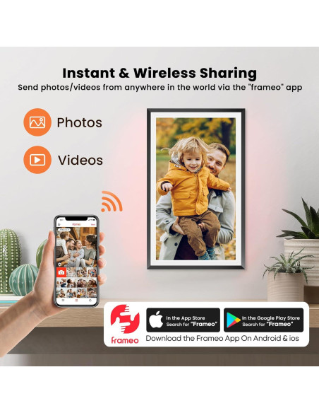 Paquete de 2 Marcos Digitales Frameo 10.1" y 15.6" WiFi