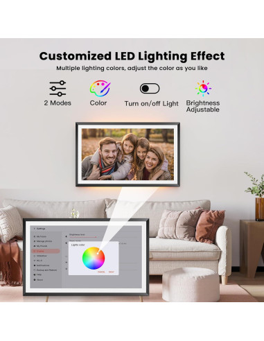 Paquete de 2 Marcos Digitales Frameo 10.1" y 15.6" WiFi