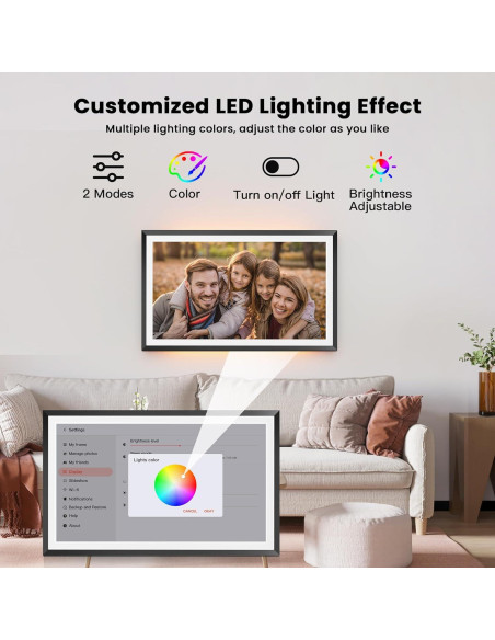 Paquete de 2 Marcos Digitales Frameo 10.1" y 15.6" WiFi
