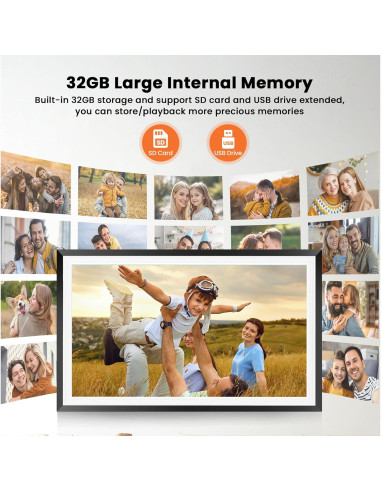 Paquete de 2 Marcos Digitales Frameo 10.1" y 15.6" WiFi