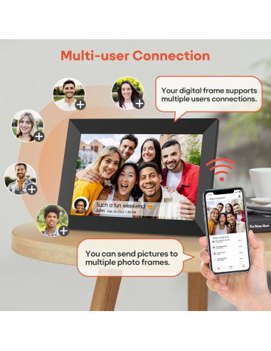 Paquete de 2 Marcos Digitales Frameo 10.1" y 15.6" WiFi