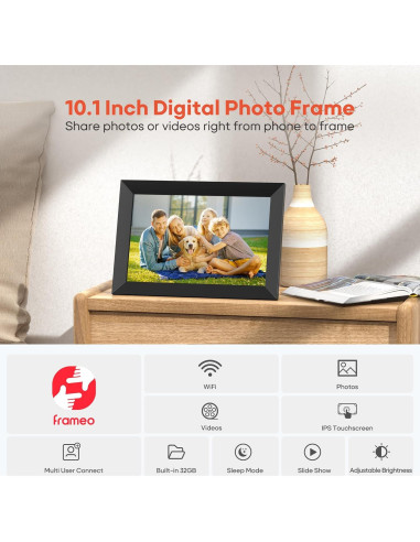 Paquete de 2 Marcos Digitales Frameo 10.1" y 15.6" WiFi