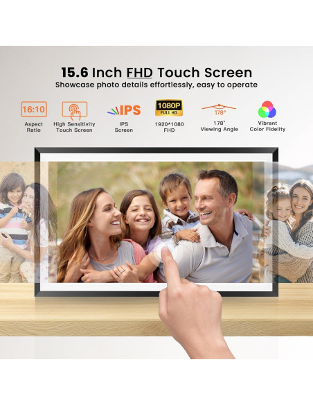 Paquete de 2 Marcos Digitales Frameo 10.1" y 15.6" WiFi