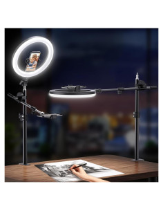 Anillo de Luz LED 27.94 cm con Soporte para Teléfono Flaurentz