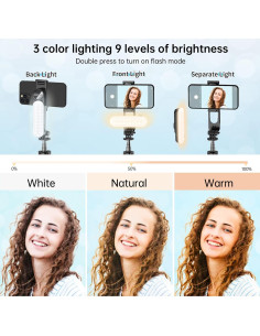 Trípode Selfie Estable LDP con Luz y Control Remoto 111 cm 2