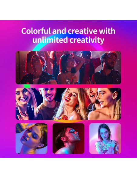 Anillo de Luz 33 cm RGB Negro con Trípode 183 cm y Control Remoto