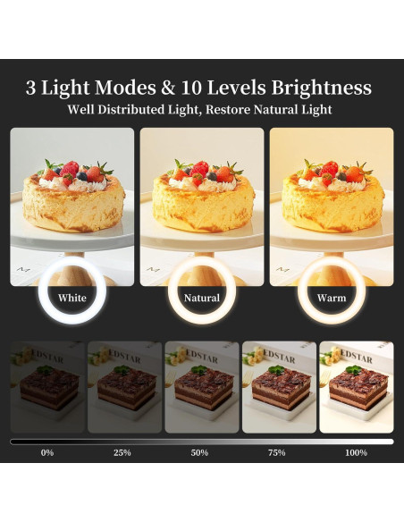 Anillo de Luz LED Regulable 10" con Soporte para Teléfono