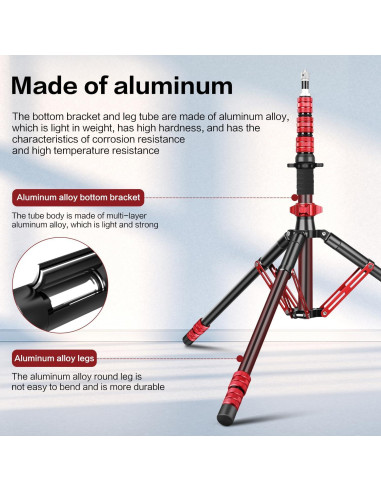 Trípode de Luz Ajustable Aluminio 222 cm con Bolsa - MT-02S