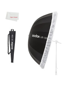 Paraguas Reflectante Parabólico Godox UB-130W 130cm con Difusor