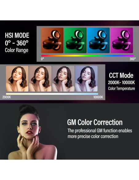 Luz de Video LED RGB SIRUI A200R 200W Control APP 2000K-10000K Luz de Video LED RGB SIRUI A200R 200W Control APP 2000K-10000K