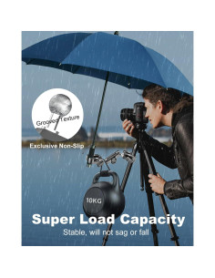 Soporte Doble Super Clamp Kolasels Ajustable 360 Metal Negro 2