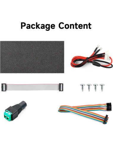 Panel LED RGB 64x32 Waveshare 2048 LEDs Brillo Ajustable