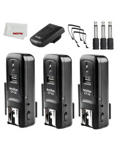 Disparador Inalámbrico Godox CT-16 con 3 Receptores para Canon Nikon