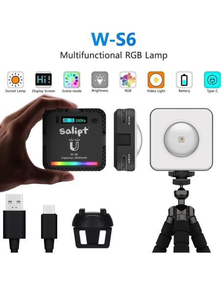 Lámpara de Proyección RGB Salipt 5W Recargable 2000mAh