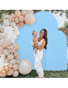 Juego de 3 Fundas para Arcos de Boda PATYDEST Azul Claro 1.22m 1.52m 1.83m 2