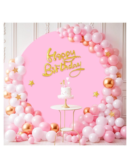 Cubierta de Fondo Redonda Babenest 2.0m Rosa Claro para Eventos