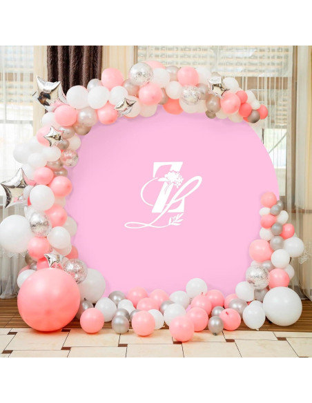 Cubierta de Fondo Redonda Babenest 2.0m Rosa Claro para Eventos