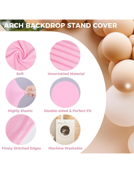 Cubierta de Fondo Redonda Babenest 2.0m Rosa Claro para Eventos