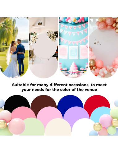 Cubierta de Fondo Redonda Babenest 2.0m Rosa Claro para Eventos