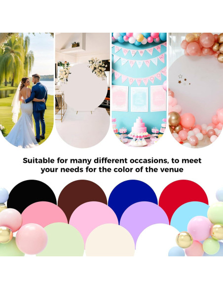 Cubierta de Fondo Redonda Babenest 2.0m Rosa Claro para Eventos