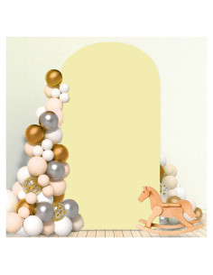 Cubierta de Arco de Boda MODFUNS Amarillo Claro 2.6x6ft