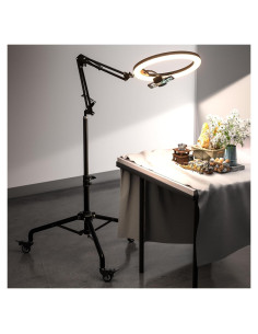 Trípode Móvil UBeesize con Luz LED y Soporte para Teléfono