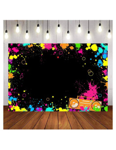 Fondo de Fiesta Brillo Neón Avezano 210x150 cm Decoración