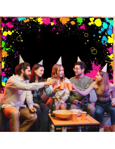 Fondo de Fiesta Brillo Neón Avezano 210x150 cm Decoración 2