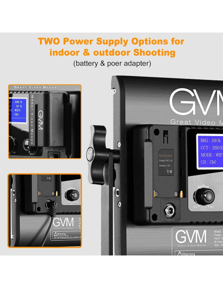 Luz de Video LED RGB GVM 800D con Control APP 40W