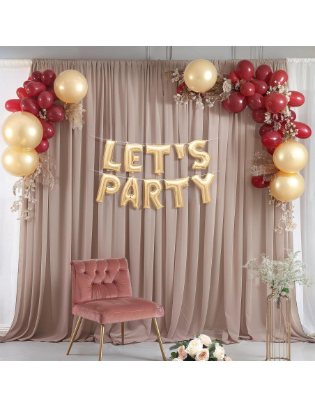 Cortinas de fondo taupe Wish Care 1.52m x 3.05m, chiffon