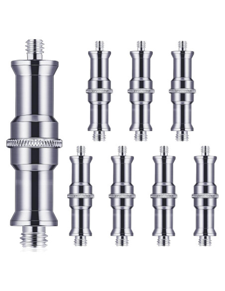 8 Adaptadores de Tornillo Macho 1/4 a 3/8 Zhengmy Aluminio