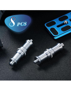 8 Adaptadores de Tornillo Macho 1/4 a 3/8 Zhengmy Aluminio 2