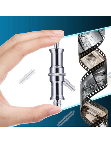 8 Adaptadores de Tornillo Macho 1/4 a 3/8 Zhengmy Aluminio