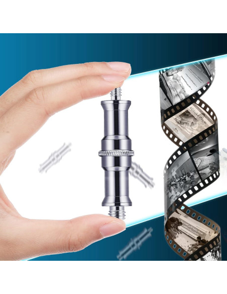 8 Adaptadores de Tornillo Macho 1/4 a 3/8 Zhengmy Aluminio