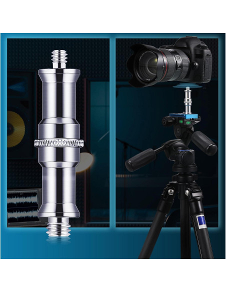 8 Adaptadores de Tornillo Macho 1/4 a 3/8 Zhengmy Aluminio