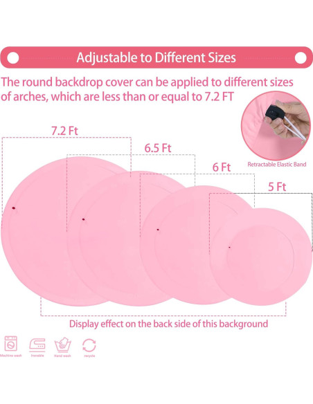 Cubierta de Fondo Redonda Rosa Gallety 2.18 m con Letrero Oh Baby