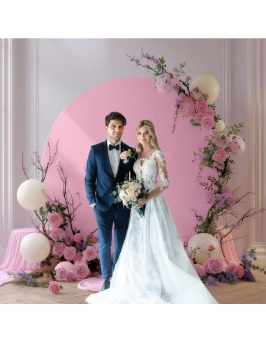 Cubierta de Fondo Redonda Rosa Gallety 2.18 m con Letrero Oh Baby