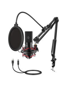 Micrófono USB FIFINE T732 con Soporte Brazo y Filtro Antipop