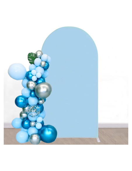 Cubierta de fondo de arco azul claro 2.01m SINSSOWL para bodas