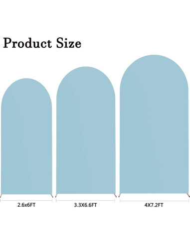 Cubierta de fondo de arco azul claro 2.01m SINSSOWL para bodas