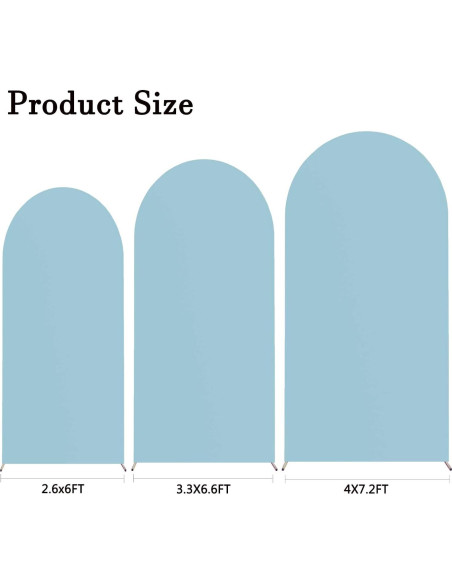Cubierta de fondo de arco azul claro 2.01m SINSSOWL para bodas
